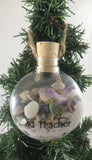 Beach Christmas Ornament for #1 Teacher with White Sand and Starfish
