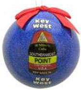 Southernmost Point Ornament Pack Key West Christmas Tree Decor, Set of 2