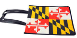 Maryland State Flag Tote Bag Nylon Travel Shopping Carrier with Handles