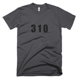 310 LA Area Code Short Sleeve Asphalt T-Shirt