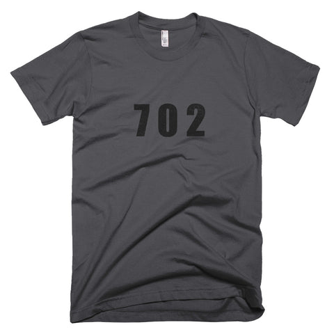 702 Las Vegas Area Code Short Sleeve Asphalt T-Shirt