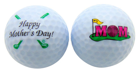 Mothers Day Golf Ball Gift Pack Set of 2 Different Balls for #1 Mom
