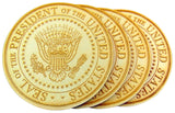 President of the United States Presidential Seal Wooden Coasters 4 Inch Boxed Made in the USA