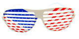 USA Red White & Blue Shutter Shades Glasses Celebrity Style Eyewear