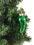 Christmas Pickle Ornament Handmade Blown Glass Lucky Tree Decoration Gift Boxed