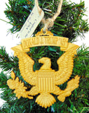 President Donald J. Trump Federal Eagle Wooden Christmas Ornament 3 1/2 Inch Boxed, Made in the USA