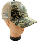 USA Camo Hat United States Flag Baseball Cap Camoflauge Army Green Adjustable